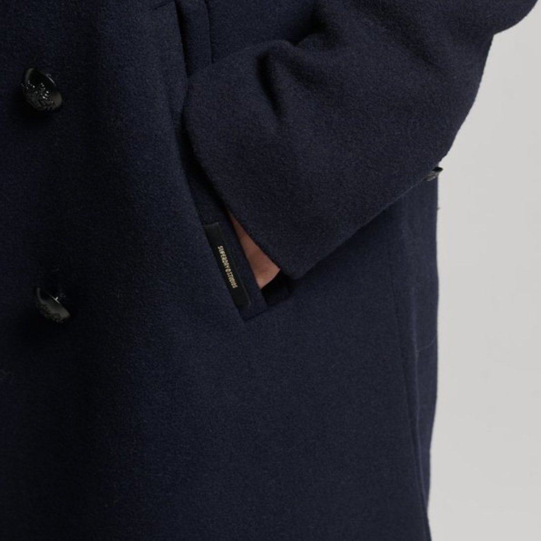 Palton Superdry Long Military Wool Coat